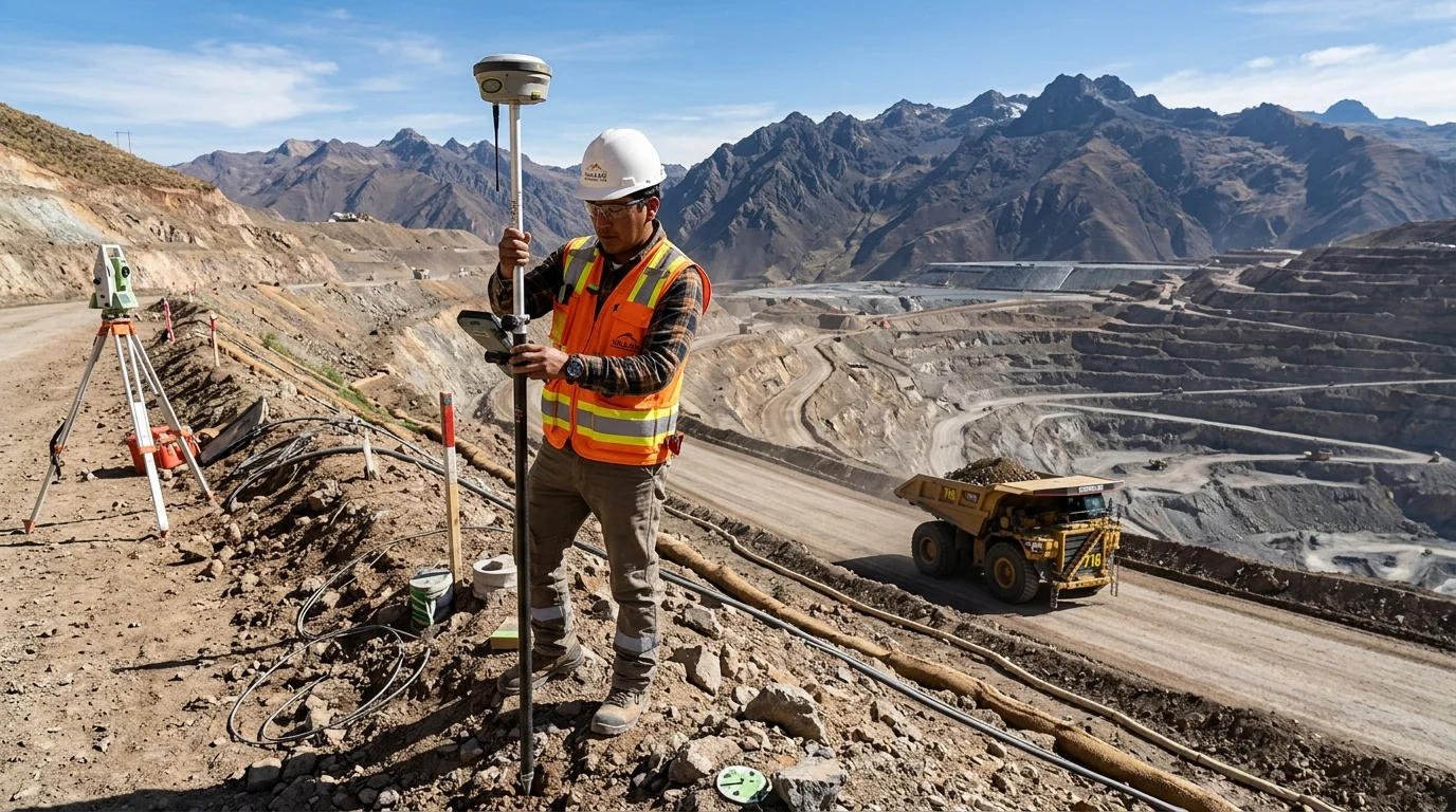 Control topográfico y monitoreo geotécnico de taludes en minería andina del Perú con GNSS RTK